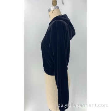 Traje de terciopelo negro para mujer Jakcet